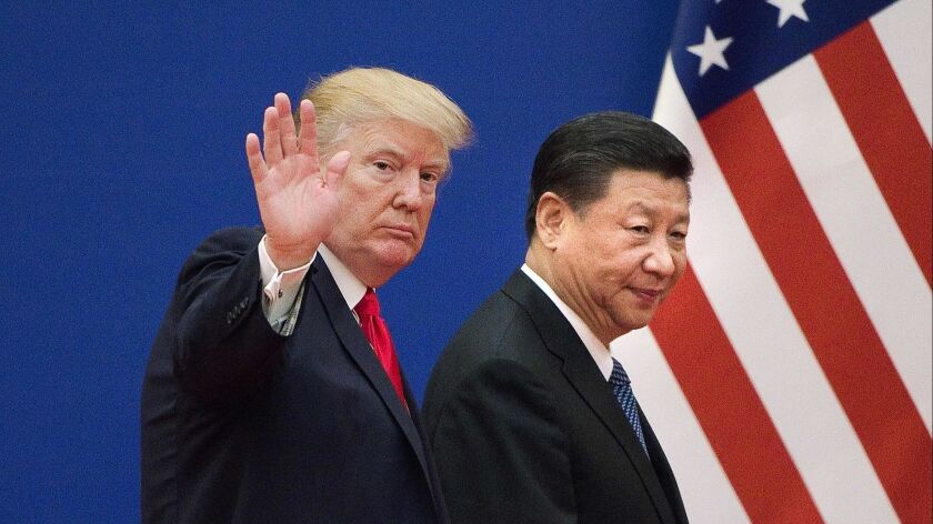 President Trump and Chinese President Xi Jinping in Beijing on Nov. 9, 2017.