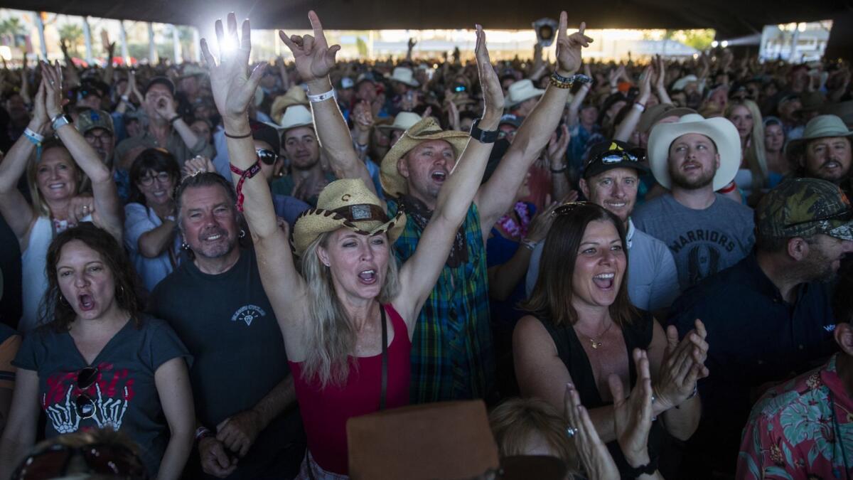 Fans cheer Gordon Lightfoot at his 2018 performance at the Stagecoach festival.