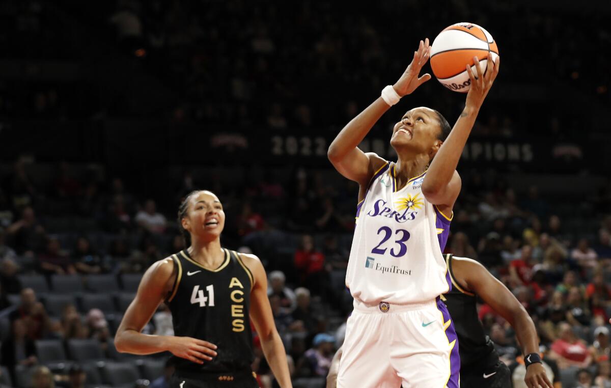 Sparks snap 13-game skid against Aces with 78-72 victory - The San Diego  Union-Tribune