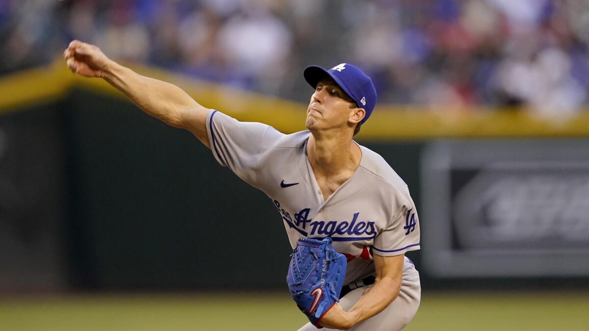 Walker Buehler throws shutout in Dodgers' win over D-backs - Los Angeles  Times