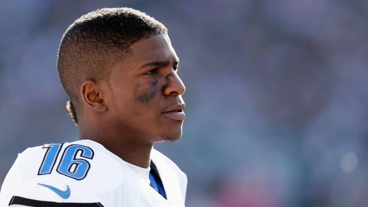 Titus Young played with the Detroit Lions in 2012.