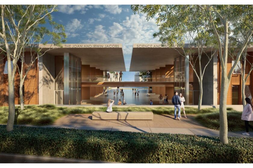 Artist's rendering of the science and technology center that will be built at the Salk Institute