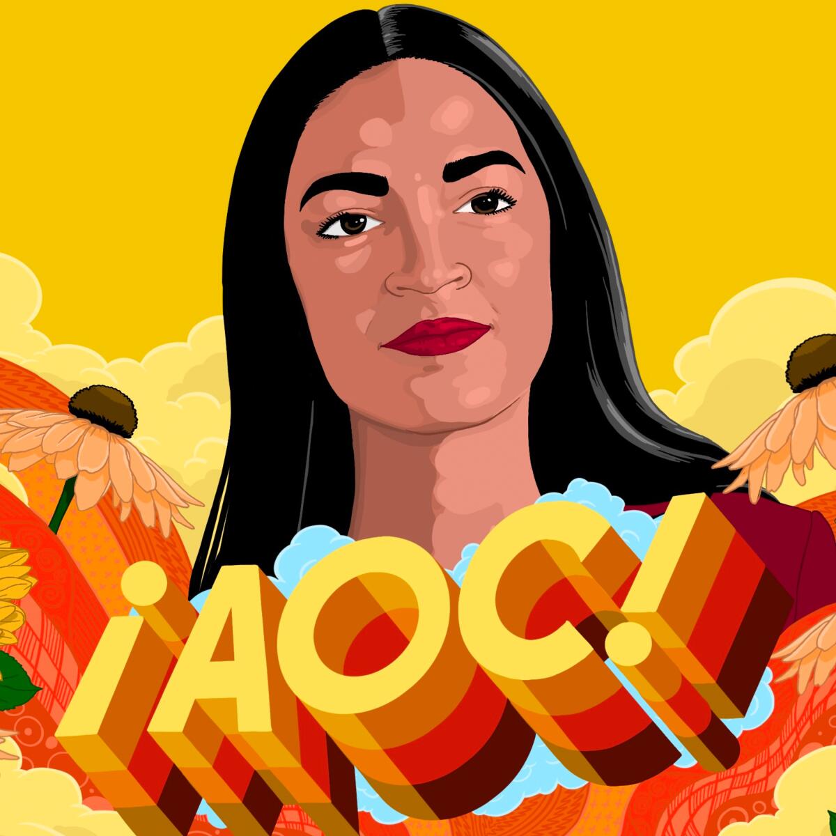 An illustration of Rep. Alexandria Ocasio-Cortez.