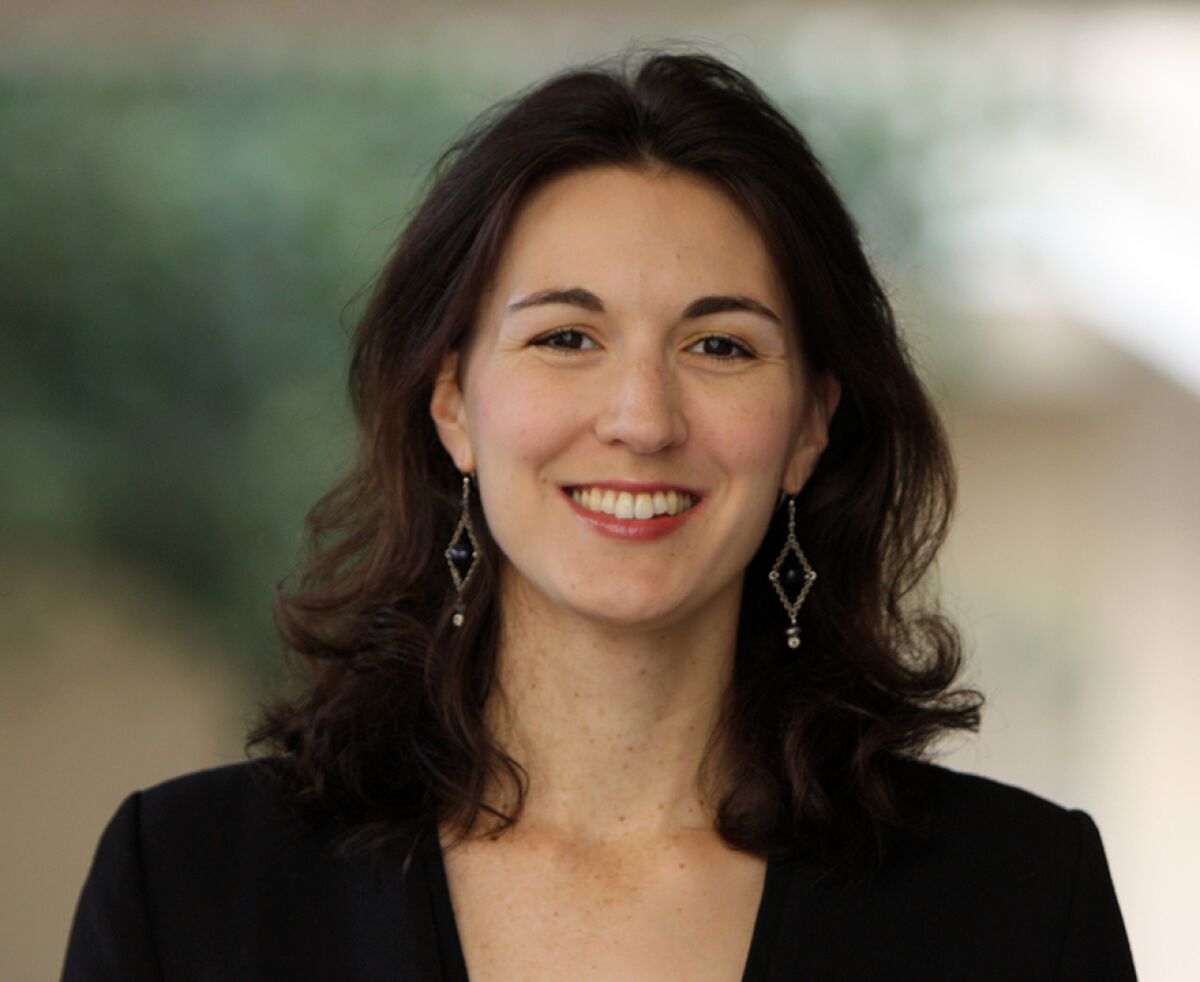 Heidi Hardt, an assistant professor of political science at UCI, poses for a photo.