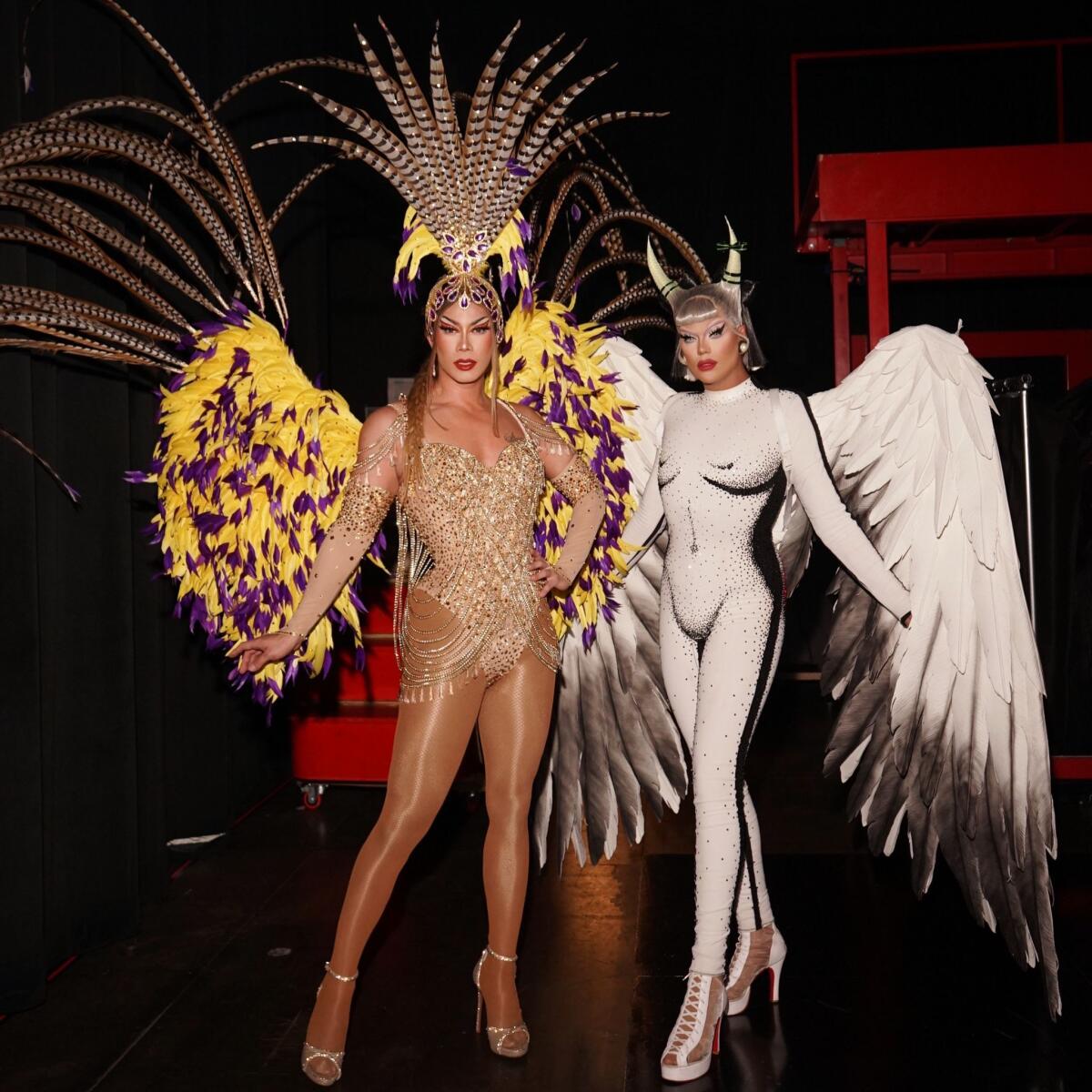 Pangina Heals and Nicky Doll, hosts of the Thai and French editions of "RuPaul's Drag Race."
