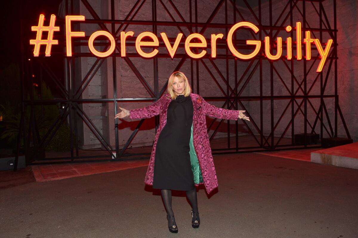 Courtney Love, who appears briefly in the new Glen Luchford-lensed ad campaign video, commandeered the Gucci Beauty Instagram account for the evening.