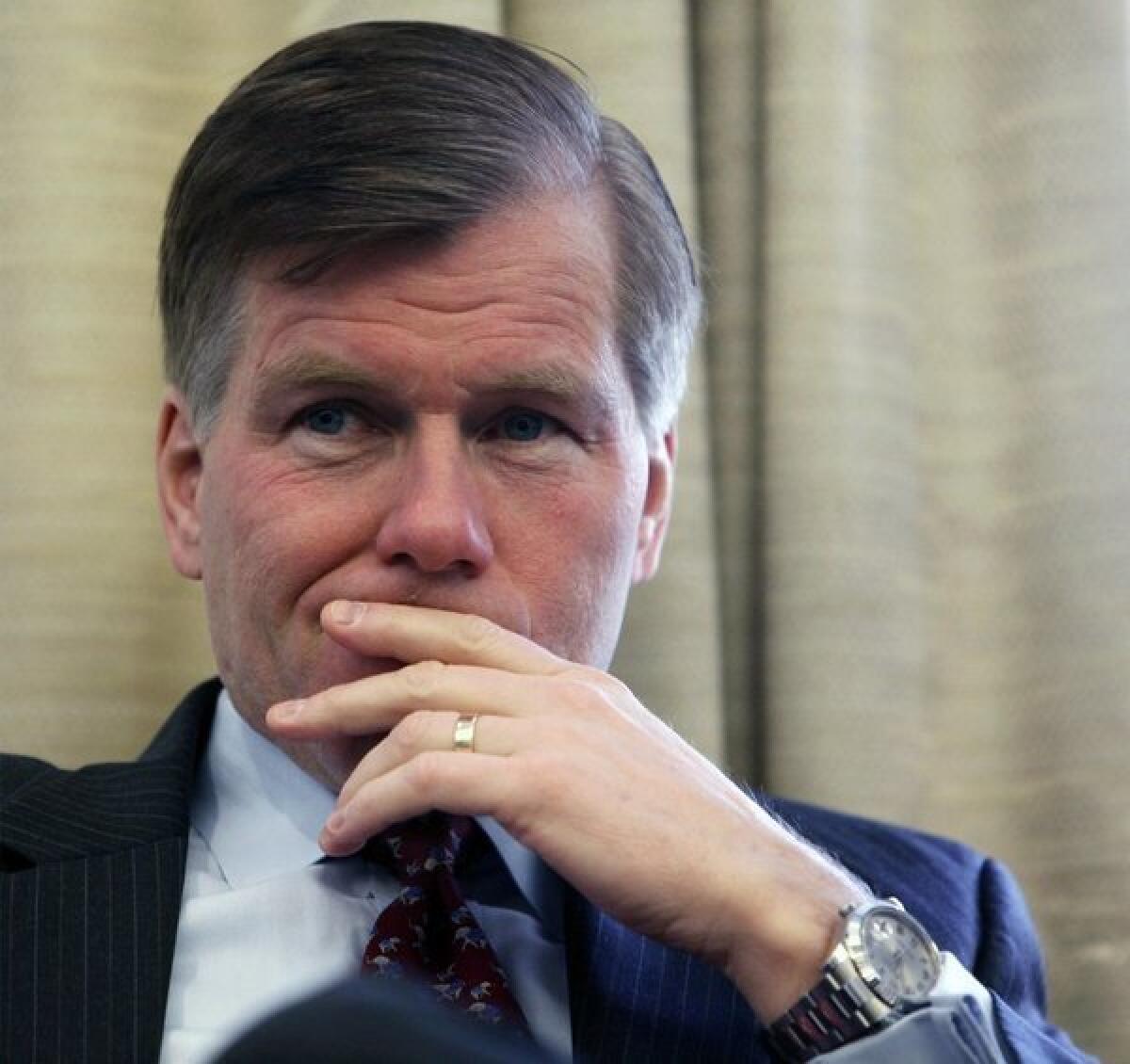 Virginia Gov. Bob McDonnell wears a Rolex during an interview in his office in Richmond, Va.