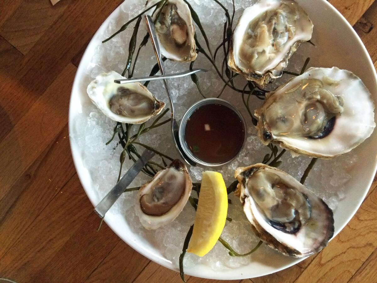 Oysters at Catch and Release in Marina del Rey.