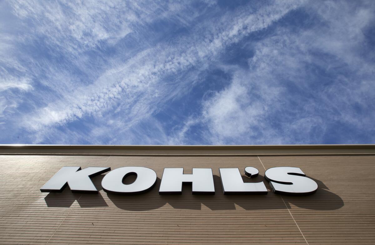 Kohl's says it will accept Amazon returns at some of its stores.