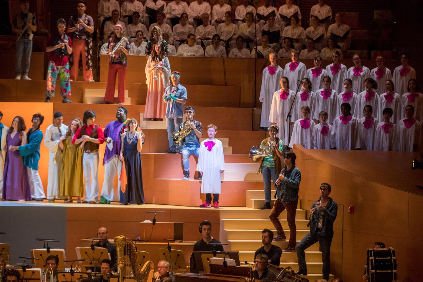 The Street Chorus performs with dancers, the Los Angeles Children's Chorus, the Los Angeles Master Chorale, the UCLA Wind Ensemble and the Los Angeles Philharmonic for Leonard Bernstein's "Mass."