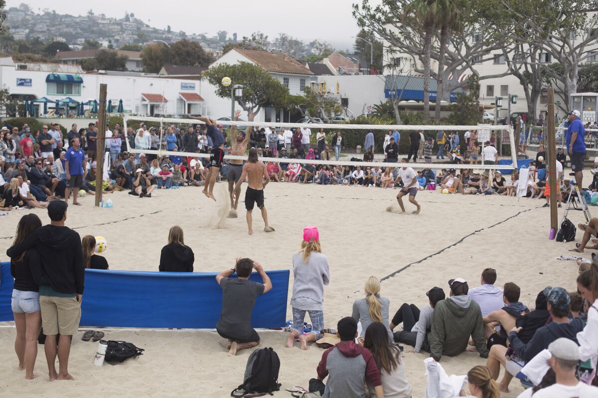 Volleyball players during the 63rd annual Laguna Beach Open in 2017.