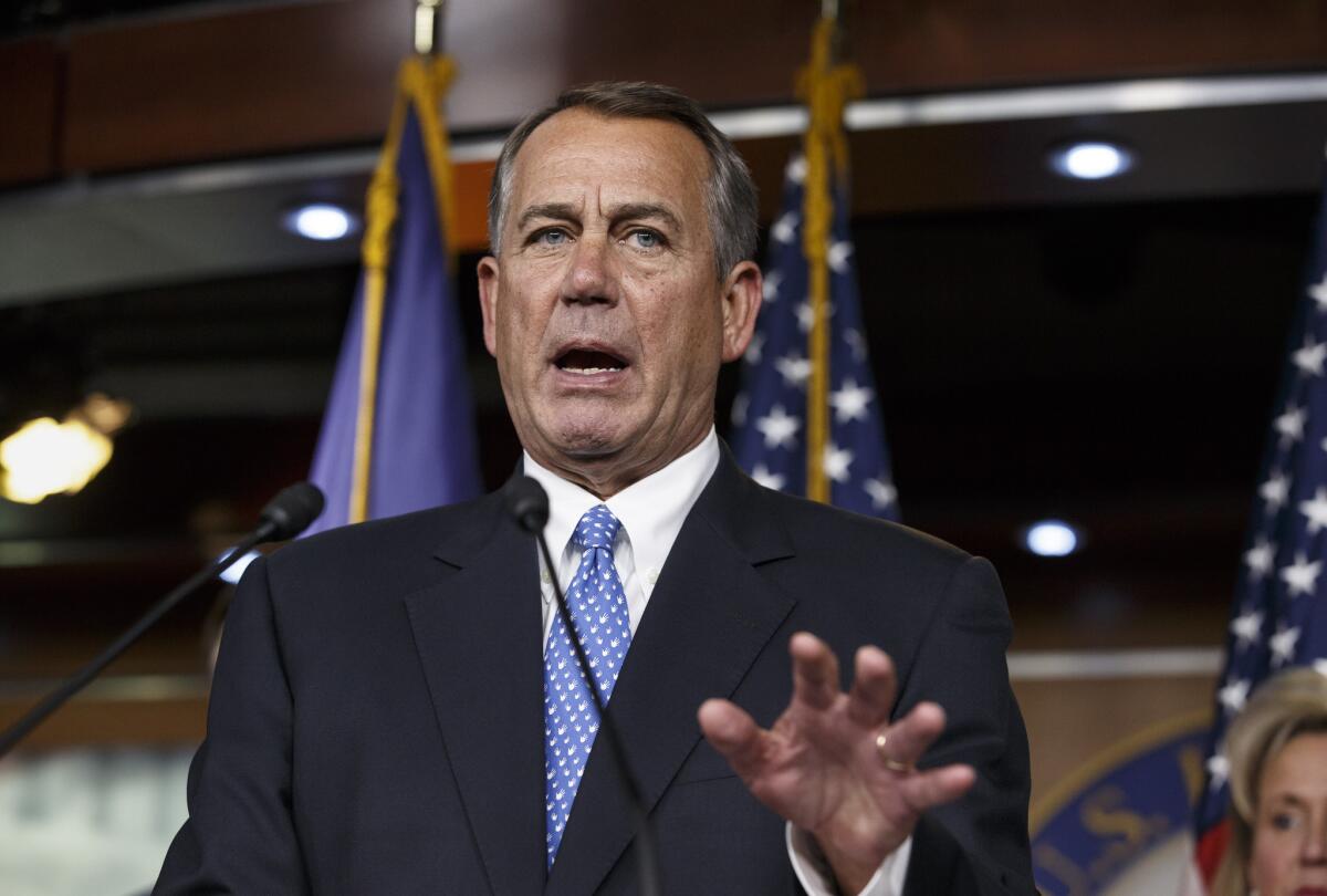 "We're going to fight the president tooth and nail if he continues down this path," House Speaker John Boehner (R-Ohio) said of President Obama's potential executive actions on immigration. "This is the wrong way to govern."