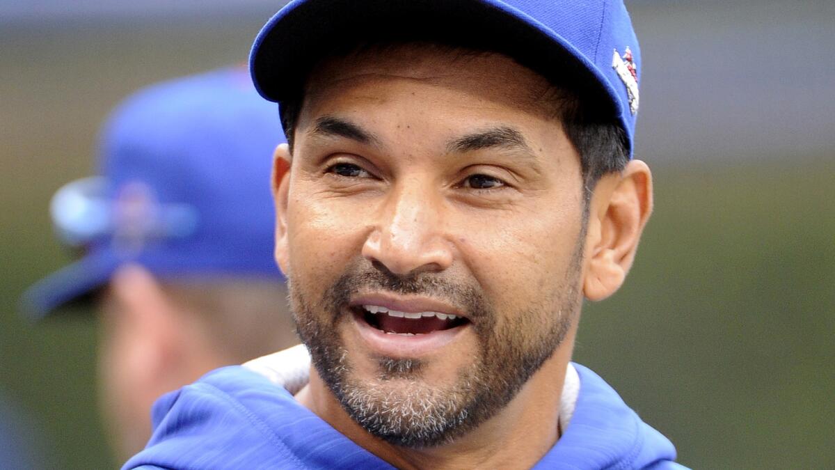 Chicago Cubs bench coach Dave Martinez earlier this month.