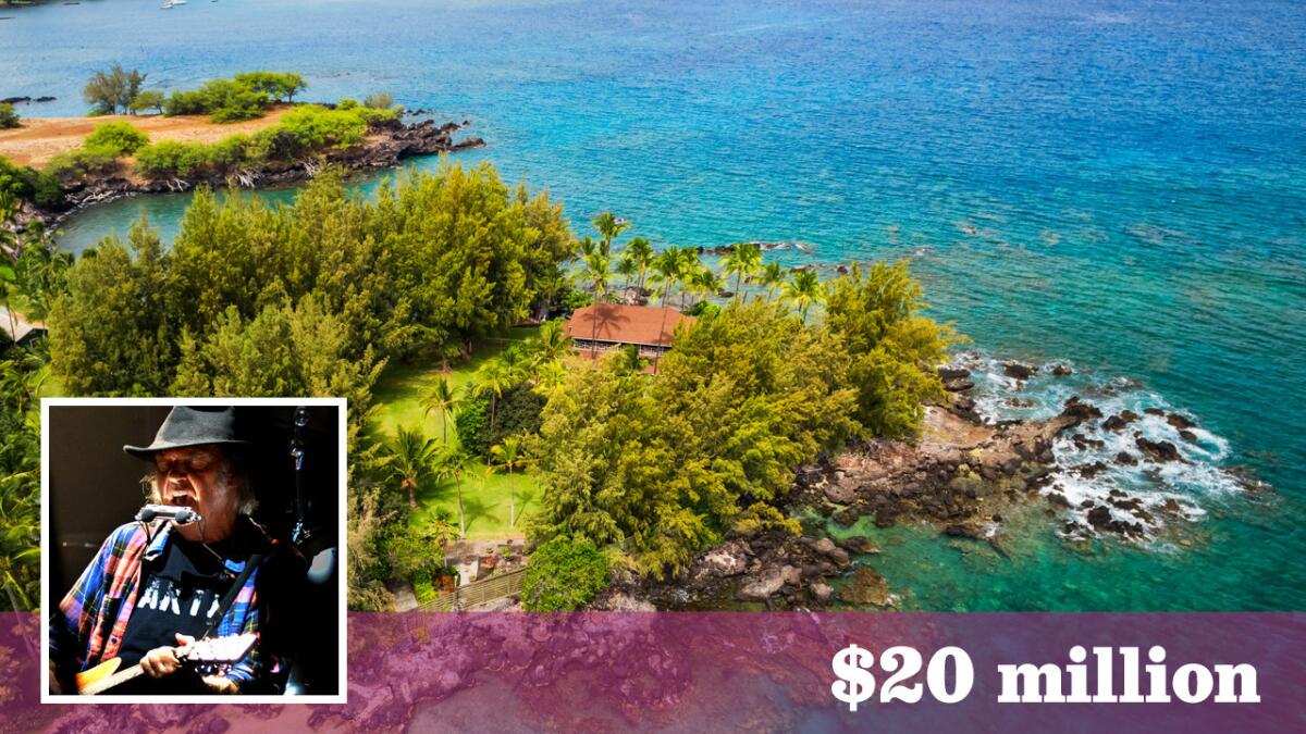Singer Neil Young has sold his three-house compound on the Big Island of Hawaii for $20 million.