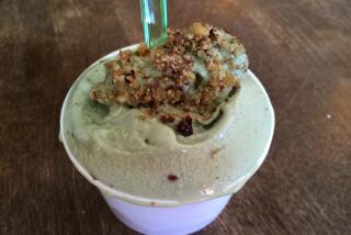 The pistachio gelato at Pappalecco cafes is made with a ground pistachio paste imported from Italy.
