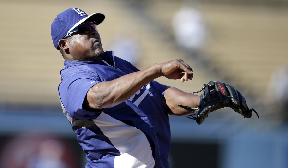 Dodgers third baseman Juan Uribe is trying to recover from a mild hamstring strain.