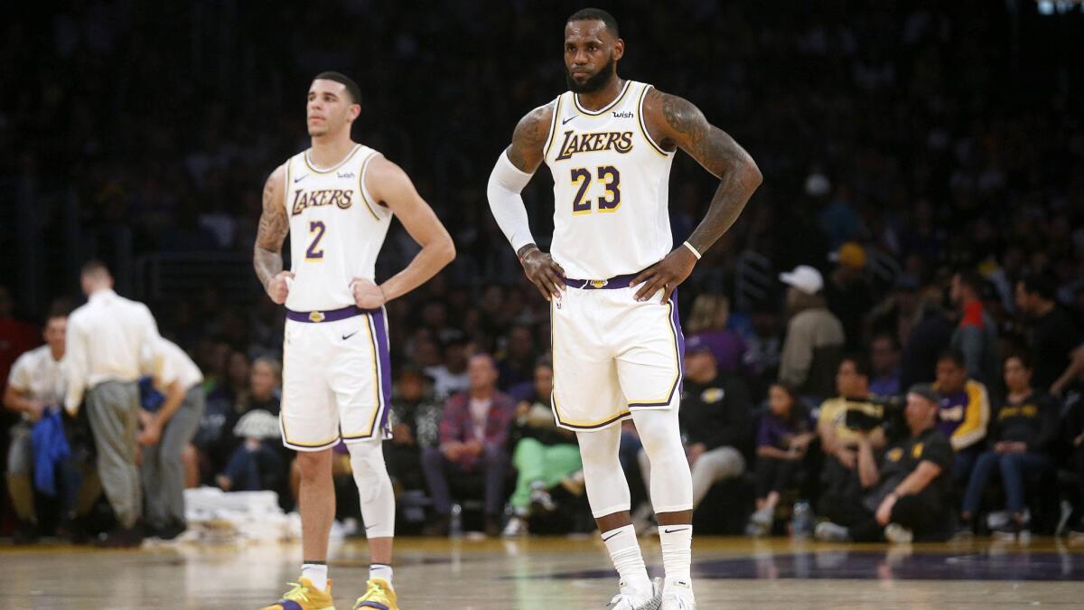 LeBron James was responsible for five of the Lakers' 11 misses from the line Sunday against Orlando. Lonzo Ball, a 57% free-throw shooter, fortunately didn't attempt any.