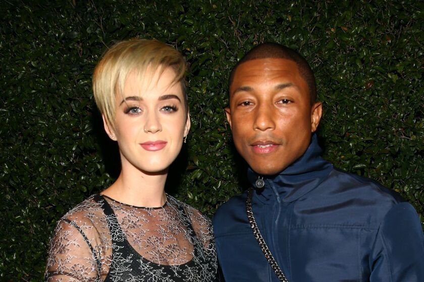 Mandatory Credit: Photo by Katie Jones/WWD/REX/Shutterstock (8584078ae) Katy Perry and Pharrell Williams Chanel Dinner hosted by Pharrell Williams, Los Angeles, USA - 06 Apr 2017