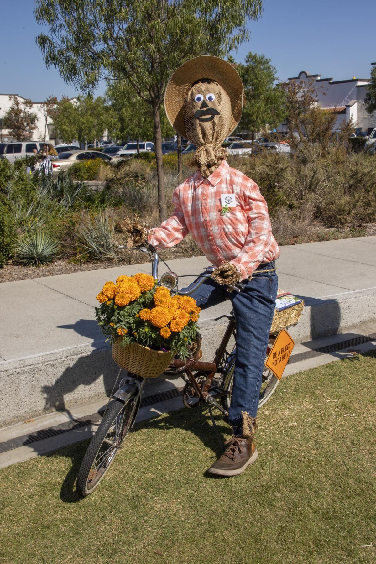 A scarecrow entry from  the Costa Mesa Alliance for Better Streets at the city's annual Scarecrow Festival at Lions Park.