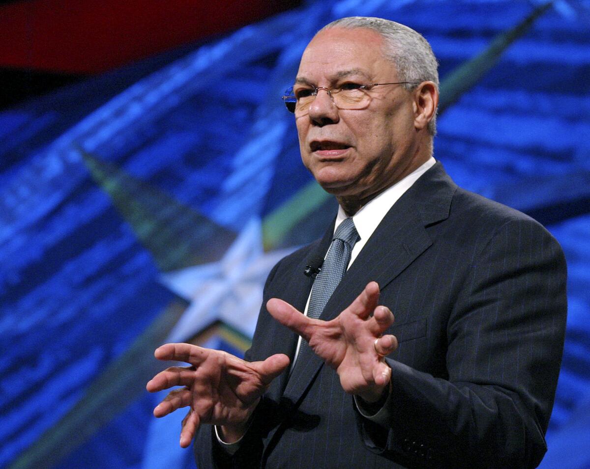In this May 5, 2006 file photo, former Secretary of State Colin Powell.