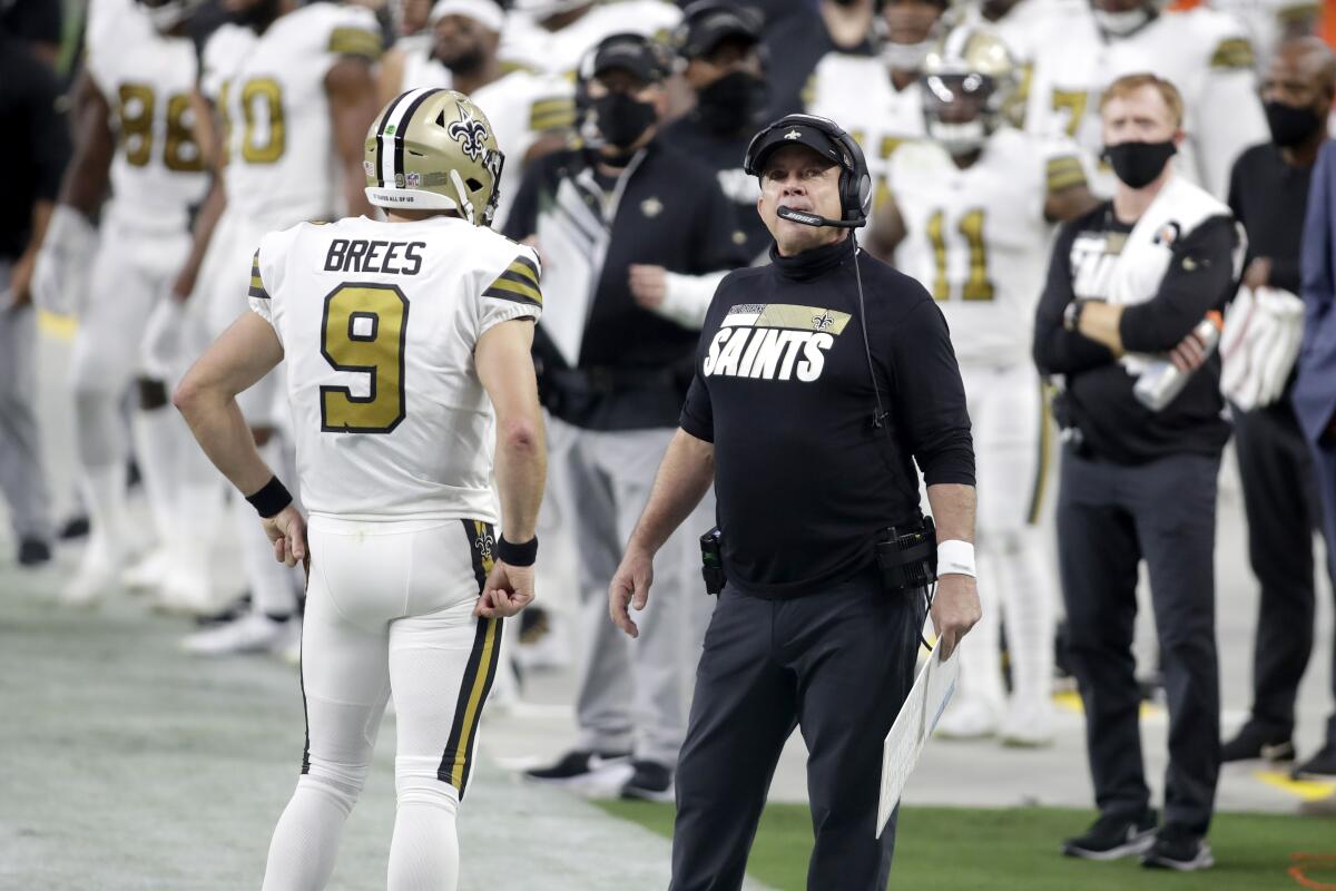 ARCHIVO.- Foto del 21 de septiembre del 2020 el entrenador de los Saints de Nueva Orleans Sean Peyton