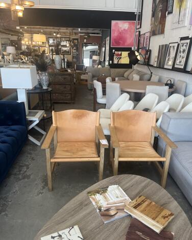 Chairs, sofas and other home decor at a consignment store 