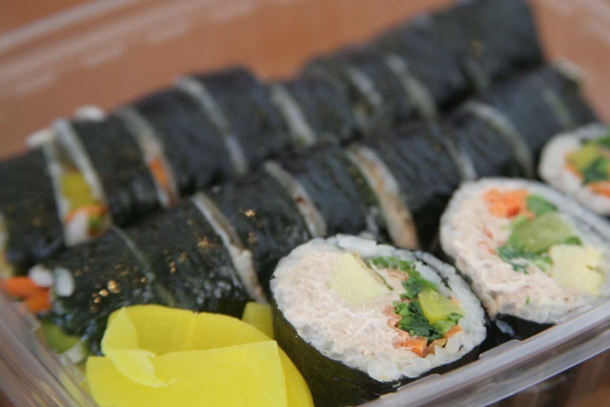 They're known for their gimbap -- Korean rice rolls filled with everything from tuna to kimchi and sausage.