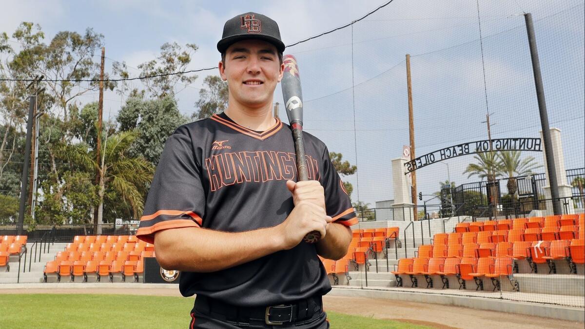 Huntington Beach High's Josh Hahn hit .344 with five home runs and 23 runs batted in, and he posted a .454 on-base percentage, a .583 slugging percentage and a 1.037 OPS.