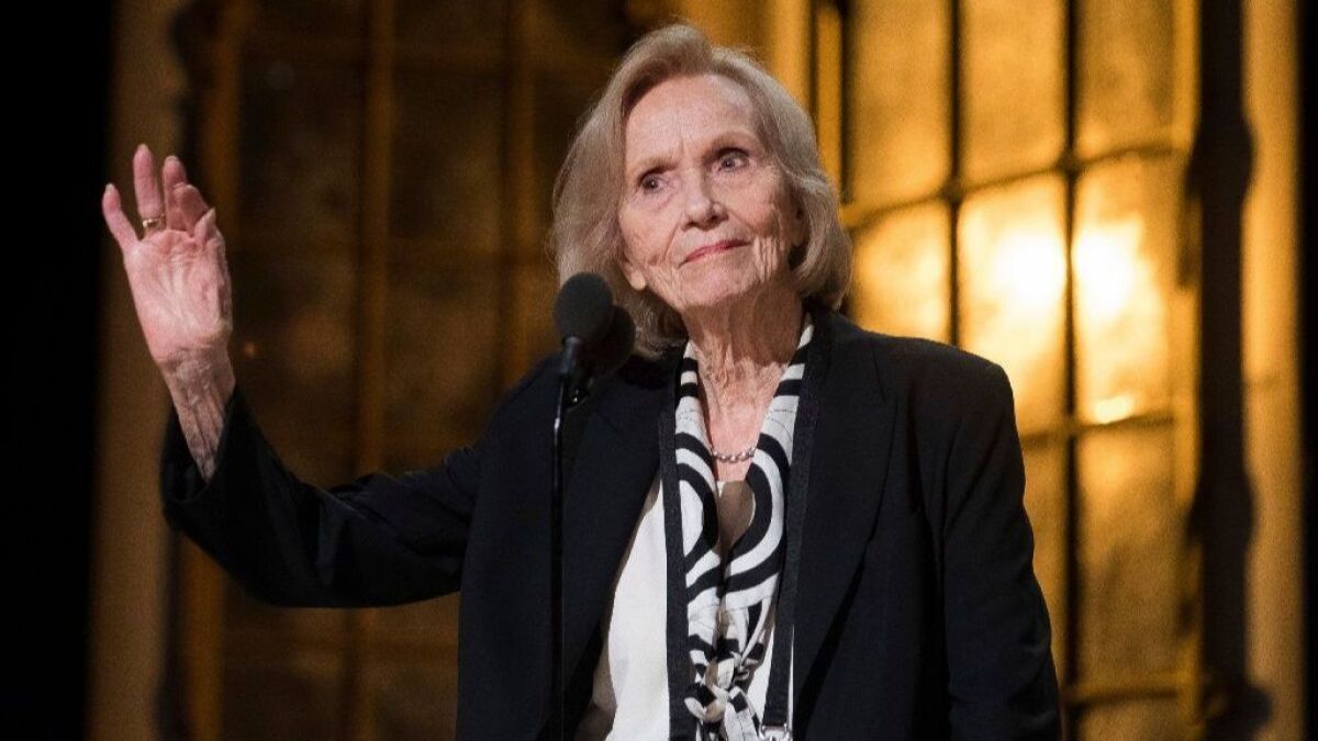 Eva Marie Saint appears during rehearsals for the 90th Academy Awards in Los Angeles on Saturday, March 3, 2018. The Academy Awards will be held at the Dolby Theatre on Sunday, March 4.
