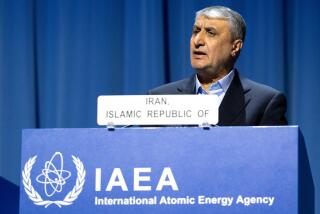 Iran's Head of Nuclear Program Mohammad Eslami speaks during a media briefing on the new nuclear energy projections, at IAEA's General Conference in Vienna, Austria on September 16, 2024. (Photo by Joe Klamar / AFP) (Photo by JOE KLAMAR/AFP via Getty Images)