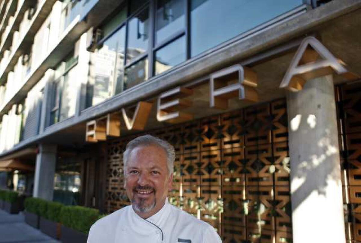 Chef John Rivera Sedlar at his Rivera Restaurant in Los Angeles.