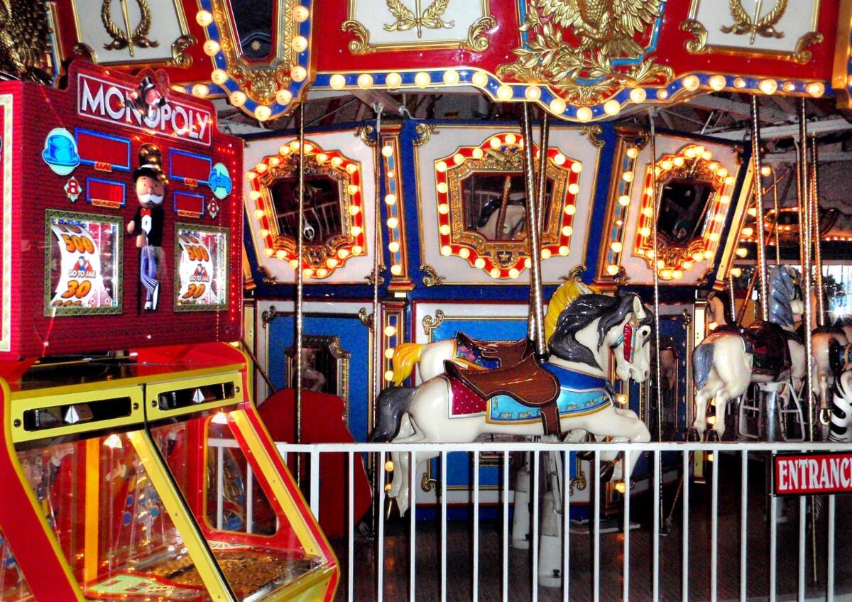Pelican Pier Pavilion in Shoreline Village has arcade games, including Skee-Ball and air hockey, and a carousel.