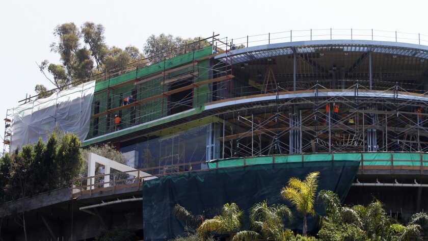 In one high-profile L.A. case, there's been a long-running dispute about the true owner of a massive home being built in Bel-Air by developer Mohamed Hadid. The site is owned by 901 Strada LLC, an entity that lists no owner.