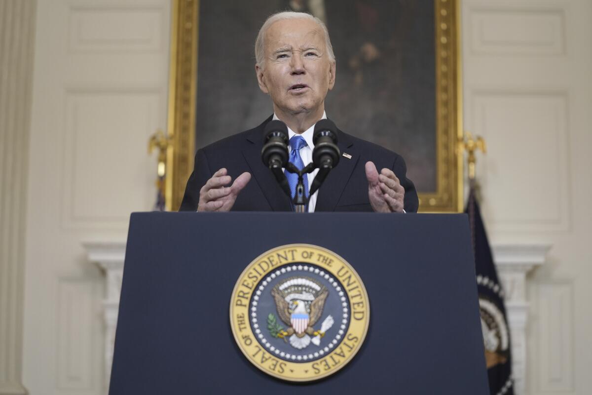 El presidente estadounidense Joe Biden habla sobre el paquete de ayuda a Ucrania e Israel 