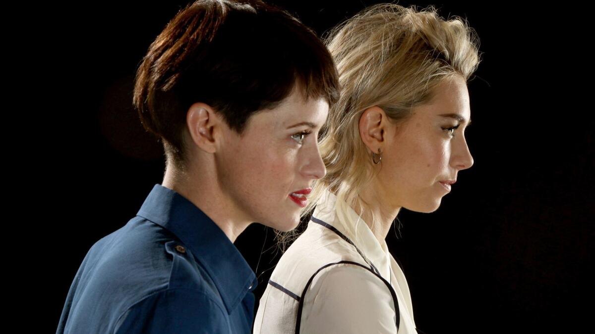 Actresses Claire Foy and Vanessa Kirby