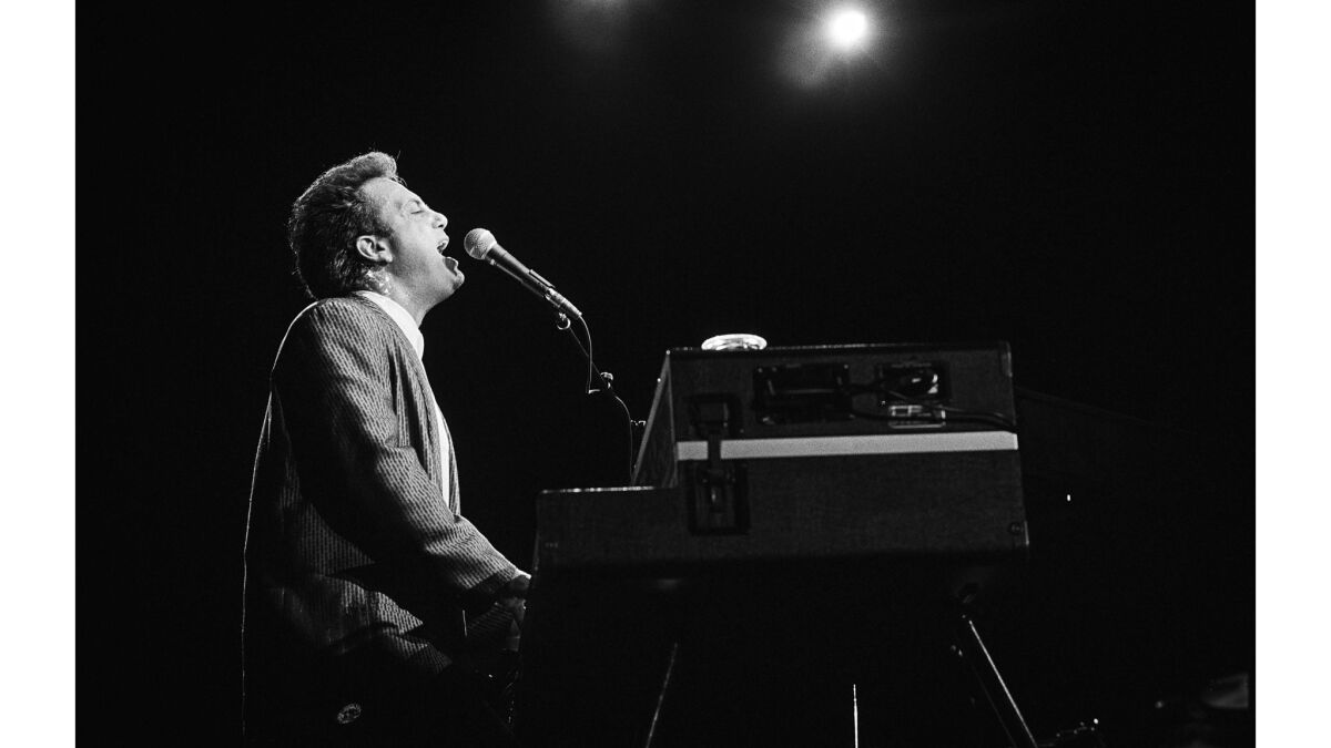 Nov. 22, 1986: Billy Joel at the Forum. This photo was published in the Nov. 24, 1986 Los Angeles Times.