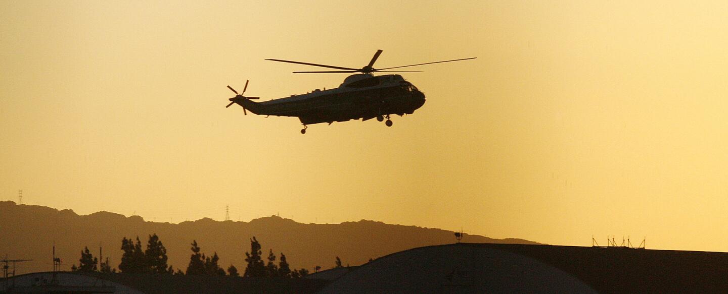 Photo Gallery: President Obama arrives in Burbank for The Tonight Show with Jay Leno