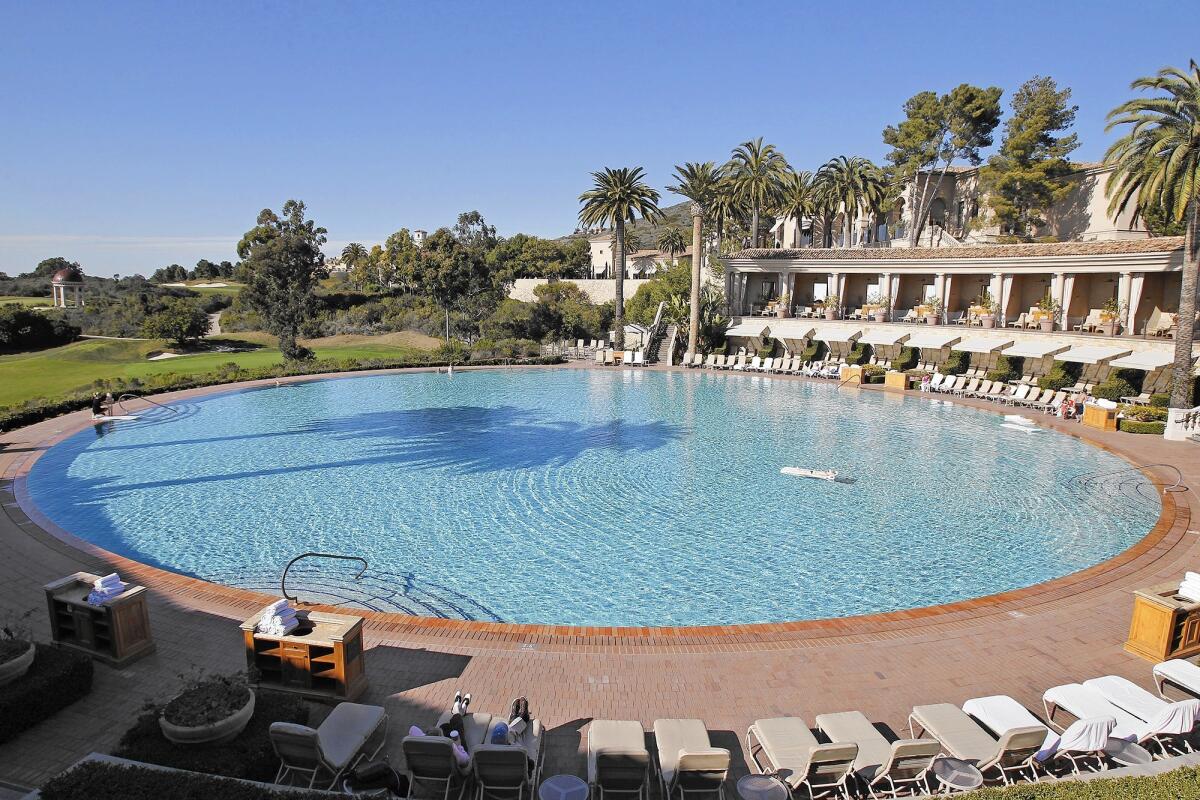 The Coliseum Pool & Grill at The Resort at Pelican Hill in Newport Coast. A former housekeeper's lawsuit alleges the resort shorts employees’ paychecks and that managers forced her out of a job when she was hurt at work while pregnant.