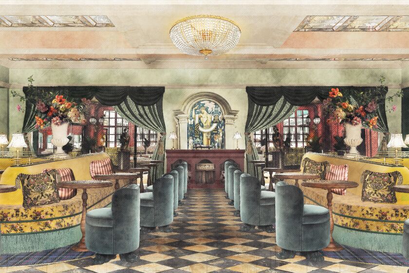 Rendering of new lobby planned for the Lafayette hotel.