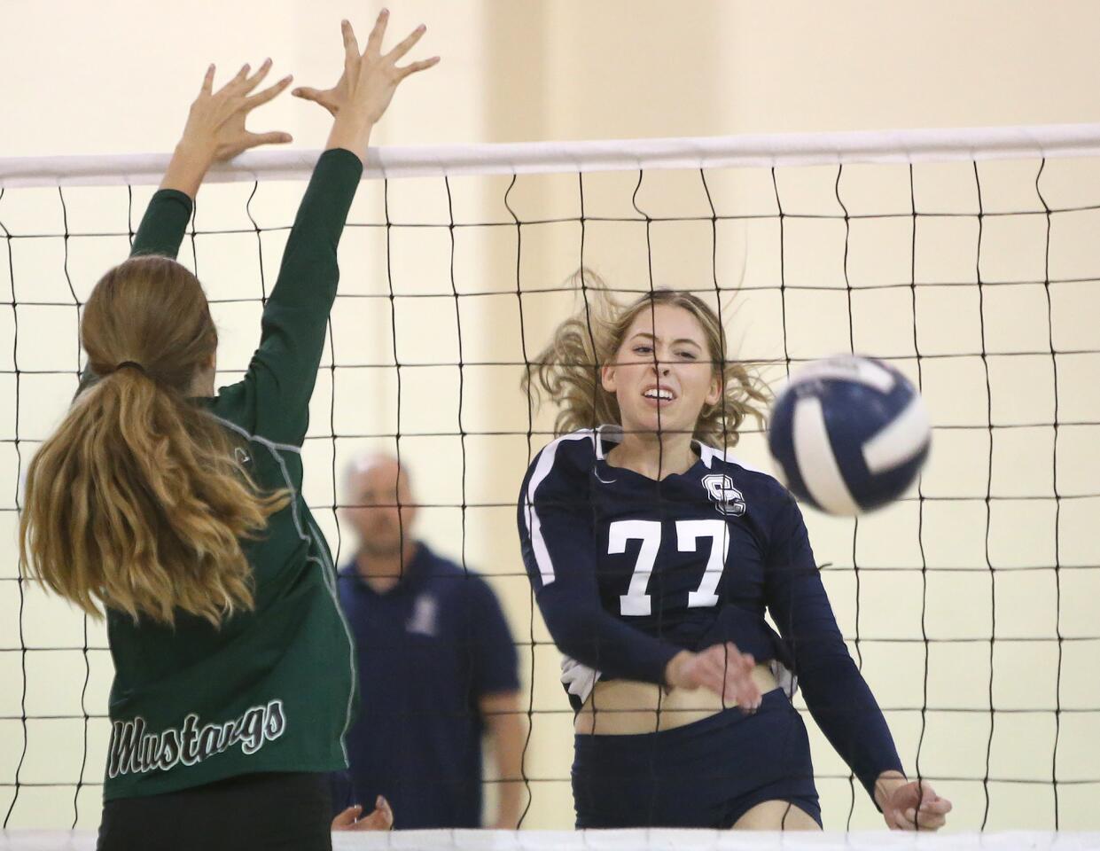 Photo gallery: Costa Mesa vs. Calvary Chapel in girls’ volleyball