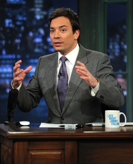Follow him: twitter.com/jimmyfallon What he's saying: "Replaced my friend's shoes with the exact same pair but two sizes bigger, so he thought his feet were shrinking. #bestprankever"