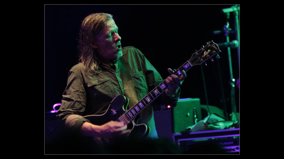 Michael Gira, founder of Swans, performing at the Roxy in West Hollywood.