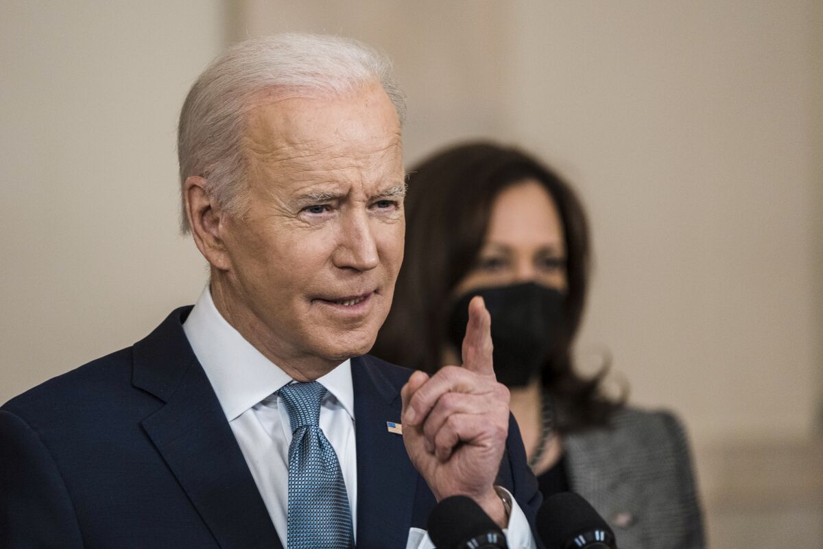 President Biden is scheduled to deliver his first State of the Union address on Tuesday.