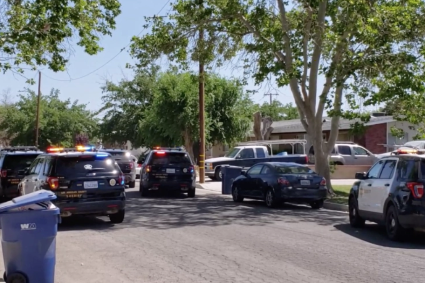 Scene after shooting in Rosamond