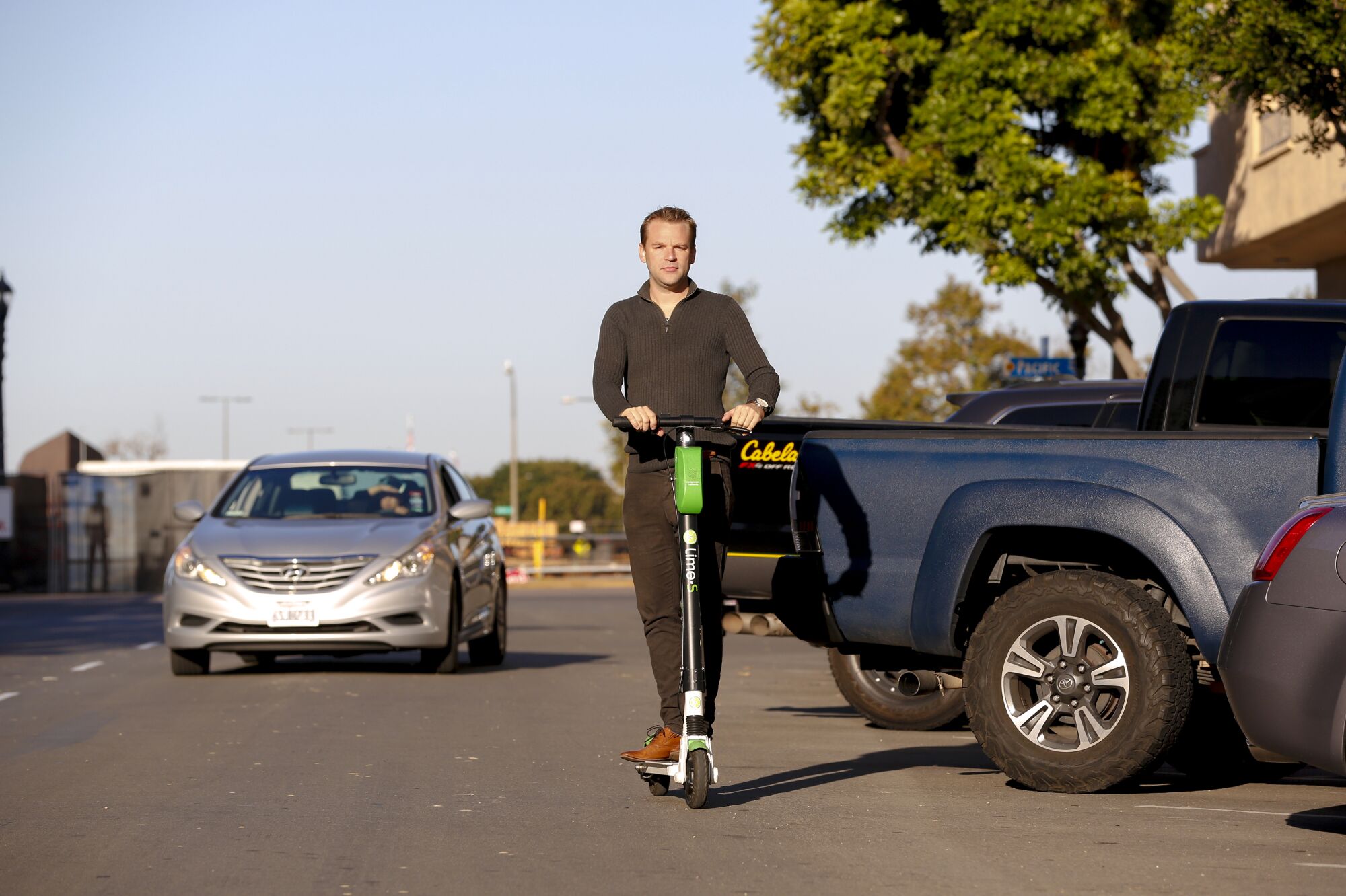 Justin Vaiciunas, who lives in downtown San Diego, figures he rides the scooters on average four times a day.