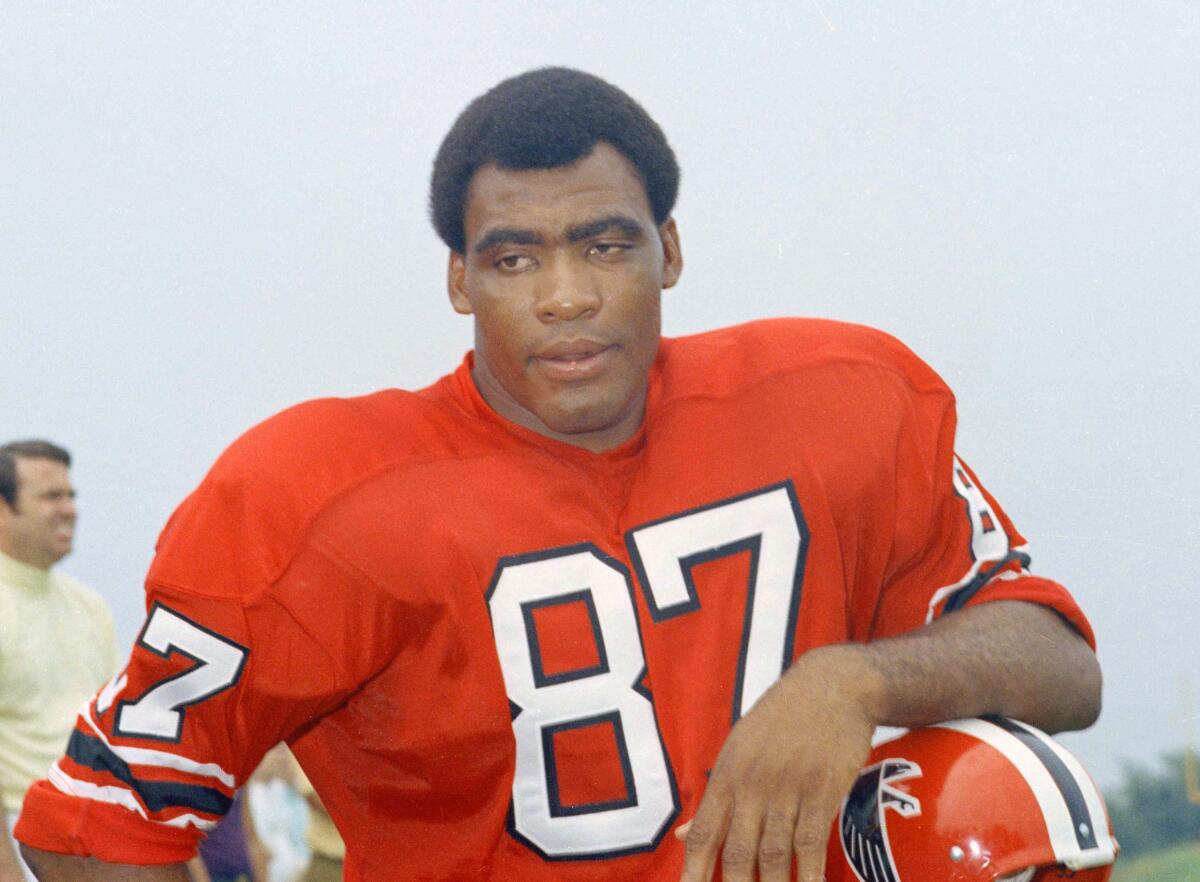 Atlanta Falcons defensive end Claude Humphrey poses for a photo in 1971.