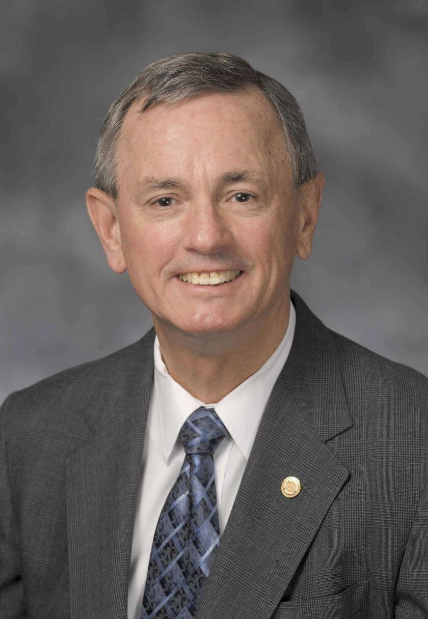 This undated photo provided by the Missouri House of Representatives shows Republican Rep. Rick Roeber. The Missouri House on Thursday, April 15, 2021, refused to accept Roeber's resignation so the Ethics Committee can fully investigate allegations that he physically and sexually abused his children years ago. The GOP-led House voted 153-0 to prevent Roeber, of Lee's Summit, from resigning Friday as he had planned. (Tim Bommel/ Missouri House of Representatives via AP)