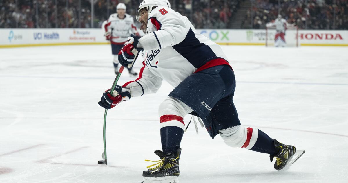 Alex Ovechkin is held goalless, but Capitals defeat the Ducks - Los Angeles Times