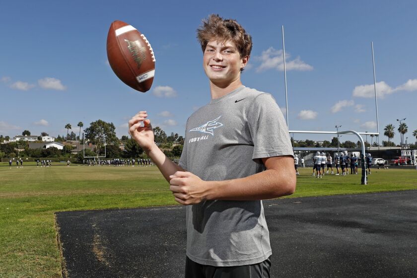 Corona del Mar High junior quarterback Ethan Garbers is the Daily Pilot High School Football Player of the Week. Garbers threw for 476 yards and six touchdowns, both Corona del Mar single-game records, in the Sea Kings? 49-21 win over Fountain Valley in a Sunset League game at Newport Harbor High on Oct. 5.