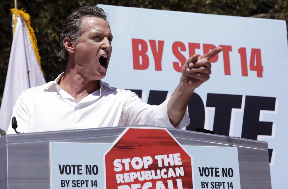 Gov. Gavin Newsom speaks at Culver City High School